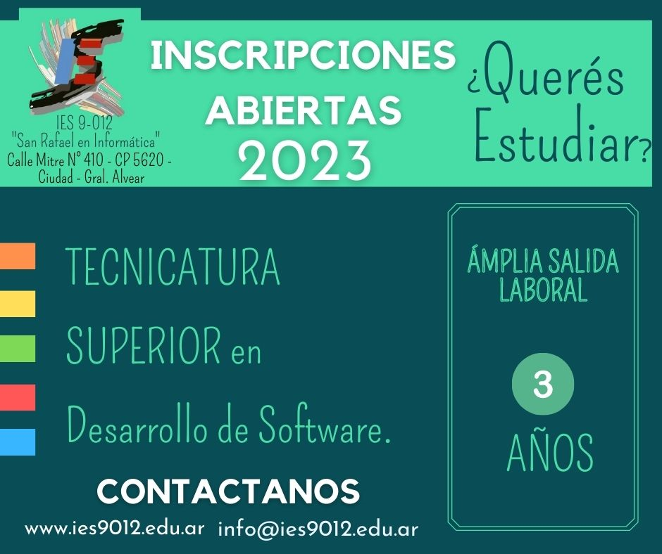 Inscripciones Abiertas - 2023 - Gral. Alvear